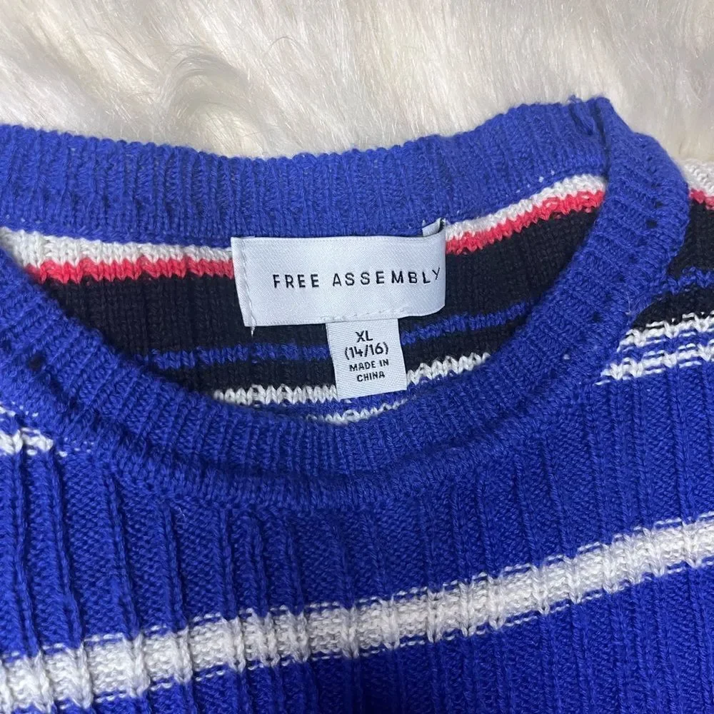 Free Assembly variegated ribbed sweater knit set sz XL
